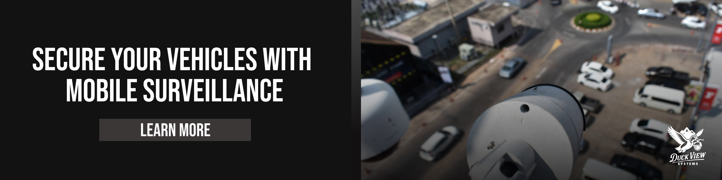 Secure Vehicles to Prevent Vehicle Theft A mobile surveillance camera overlooking a busy parking lot, highlighting how monitoring technology helps prevent vehicle theft.