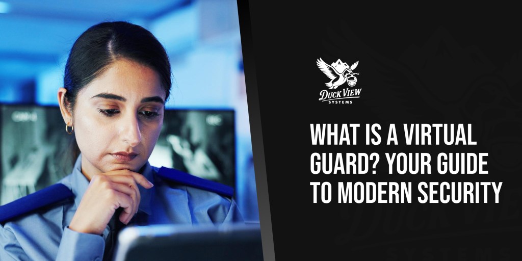 A security professional monitors live footage on a screen, illustrating what is a virtual guard and how it enhances modern security.