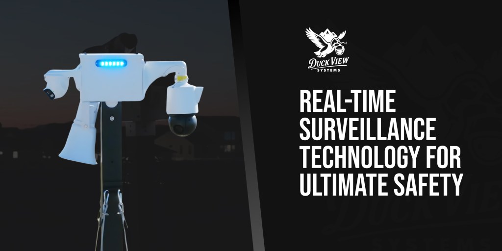 Mobile surveillance unit with mounted cameras and lighting, demonstrating real time surveillance technology for proactive site security and monitoring.